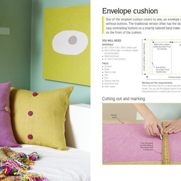 Подушки, шторы и жалюзи шаг за шагом: 25 проектов мягкой мебели для