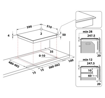 Индукционная варочная панель WHIRLPOOL WL S2760 BF/S