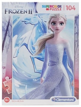 Puzzle Clementoni Super Color 104 elementów Disney Frozen II 27127