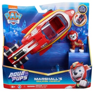 Pojazd Psi Patrol Aqua z figurką Marshalla