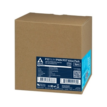 WENTYLATOR ARCTIC P12 SLIM PWM PST CZARNY 120MM