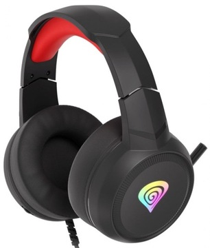 Наушники GENESIS Neon 200 RGB Черно-красные