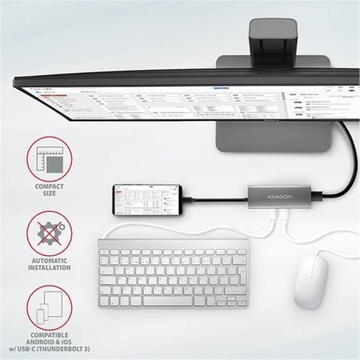 Wieloportowy hub 2x USB-A + 2x USB-C + HDMI USB-C 3.2 Gen 2 10Gbps, PD 60W