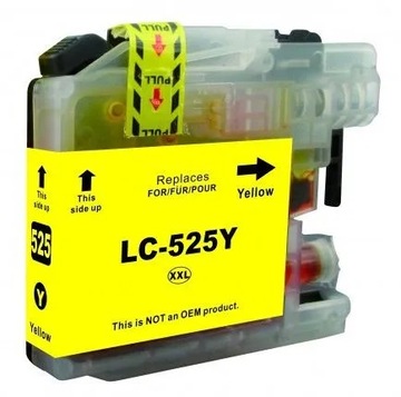 Оригинальные чернила Brother LC-525XLY, желтые, 1300-е годы, DCP J100, DCP J105, MFCJ2