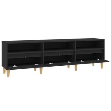 vidaXL Подставка для ТВ, черная, 150x30x44,5 см, материал дерево