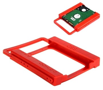 Ramka adapter sanki dysku czerwona hdd ssd 2,5