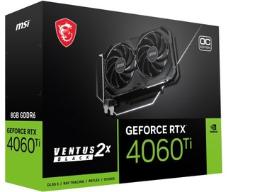 MSI GeForce RTX 4060 Ti Ventus Black 2X OC 8 ГБ