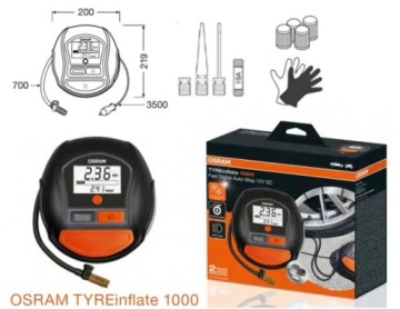 КОМПРЕССОР ДЛЯ НАКАЧКИ ШИН (БЫСТРАЯ ВЕРСИЯ) TYREINFLATE 1000 DIGITAL