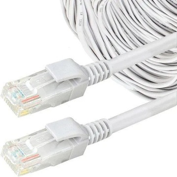 KABEL SIECIOWY LAN FABRYCZNE WTYCZKI SKRĘTKA PRZEWÓD ETHERNET RJ45 30 metr