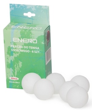 МЯЧИ ДЛЯ НАСТОЛЬНОГО ТЕННИСА ENERO 6 ШТ, БЕЛЫЕ