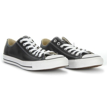 CONVERSE ALL STAR Trampki Buty Czarne Skóra Naturalna