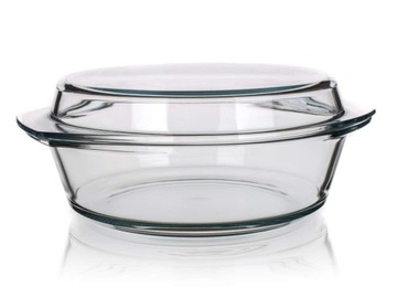 SIMAX КРУГЛЫЙ СТЕКЛЯННЫЙ КАСТРОУСТОЙЧИВЫЙ СОсуд С КРЫШКОЙ 3,7 Л (2,5+1,2)