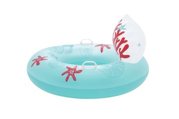 КОЛЬЦО синее надувное КОЛЬЦО со спинкой коралловый риф 107см Bestway 43730