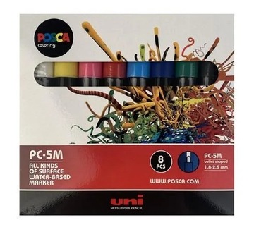 Набор маркеров POSCA. 8 шт. БАЗОВЫЙ ПК-5М
