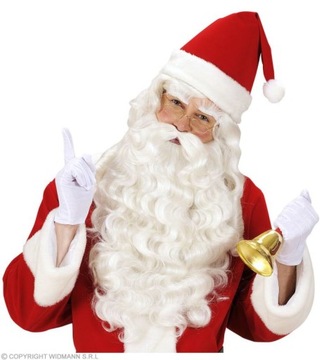 Белые перчатки Widmann с пятью пальцами Santa