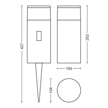 Лампа для уличного освещения Philips Hue Calla