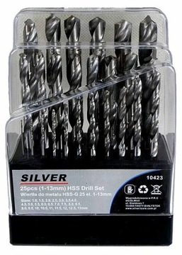 ZESTAW WIERTEŁ WIERTŁA DO METALU 1-13mm HSS S10423
