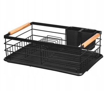 СУШИЛКА ДЛЯ ПОСУДЫ И СТОЛОВЫХ ПРИБОРОВ, ЧЕРНАЯ