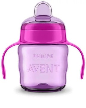 AVENT СЕРЕБРЯНАЯ КРУЖКА-БУТЫЛКА 200 МЛ МЯГКИЙ НОСИК 6M+
