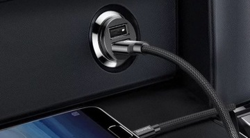 АВТОМОБИЛЬНОЕ ЗАРЯДНОЕ УСТРОЙСТВО BASEUS GRAIN MINI 2XUSB ЧЕРНОЕ 3.1А С ПОДСВЕТКОЙ