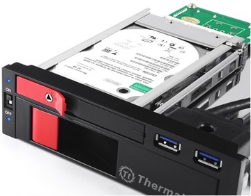Thermaltake Duo HDD Dock 2,5/3,5 SATA3 + 2xUSB 3.0 Czarna (ST0026Z)