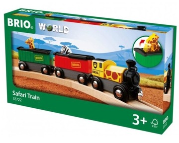 BRIO WORLD POCIĄG SAFARI WAGONIKI 3 ELEM. ZESTAW