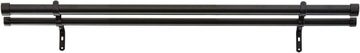 Karnisz podwójny regulowany czarny 91-183 cm