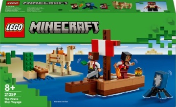 LEGO Minecraft Парусный пиратский корабль 166 деталей 21259