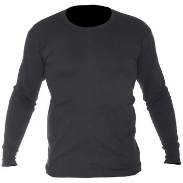 УТЕПЛЕННАЯ ФУТБОЛКА С ДЛИННЫМ РУКАВОМ, ЧЕРНАЯ, 