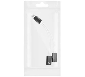 Adapter HF/audio + ładowanie do iPhone 8-pin Apple Czarny