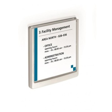 Табличка дверная Durable Click Sign 149х148,5мм белая