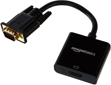 Переходник Amazon Basics HDMI-VGA с аудиоразъемом 3,5 мм.