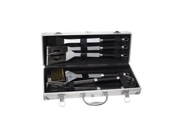 Przybory do grilla- zestaw 5 akcesoriów + walizka