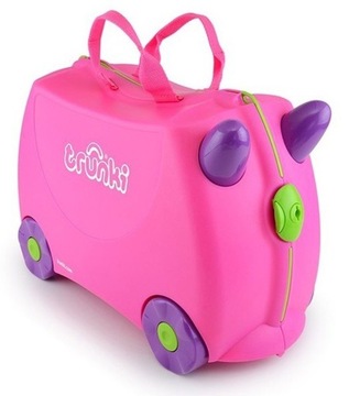 Walizeczka Trunki Jeżdżąca na kółkach Trixi różowa - idealna na wakacje!