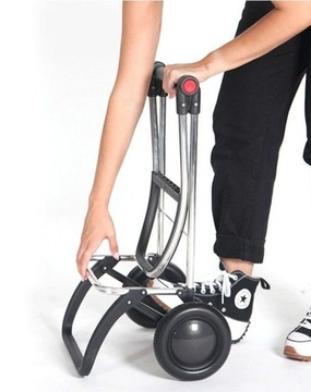 Тележка для покупок Rolser 2in1, черная, регулируемая. ручка 21 литр 40 кг двойные колеса