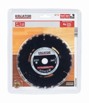 Tarcza piła widiowa do laminatów 185x20x2 mm 24 zęby Kreator