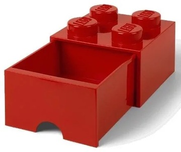 LEGO 40051730 Pojemnik Z szufladą 4 Czerwony