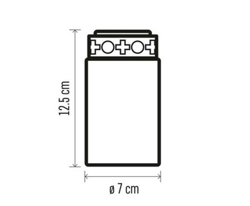 Светодиодная кладбищенская свеча, белая, 2x C, датчик сумерек, IP44, таймер / DCCV2