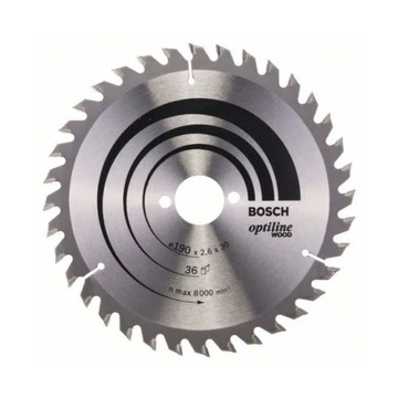 PIŁA TARCZOWA fi. 190mm 36 zębów otw.30 BOSCH 2608640616