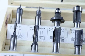 НАБОР ИЗ 12 ФРЕЗ ДЛЯ ДЕРЕВА 8 мм.