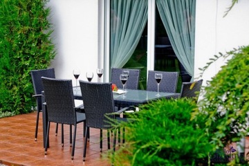 AVVICENTE Набор садовой мебели Техноротанг Черная мебель для патио и террасы