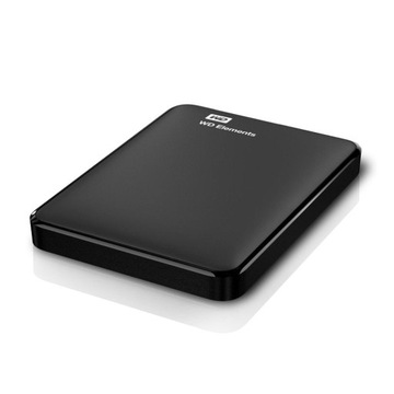 Черный диск WD Elements емкостью 1 ТБ