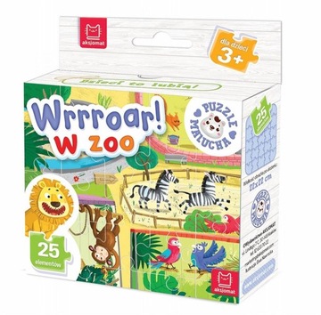 Puzzle W zoo 25 elementów Puzzle malucha Wrrroar!
