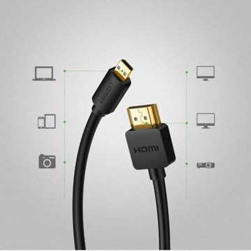 Кабель-адаптер HDMI-micro HDMI 2,0 В 4K 60 Гц 30AWG 1,5 м черный