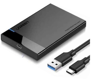 ВНЕШНИЙ КОРПУС UGREEN ДЛЯ НАКОПИТЕЛЯ USB C SATA HDD SSD 2,5 дюйма, 6 ГБ/С