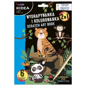 KIDEA 2IN1 Книжка-раскраска ЖИВОТНЫЕ