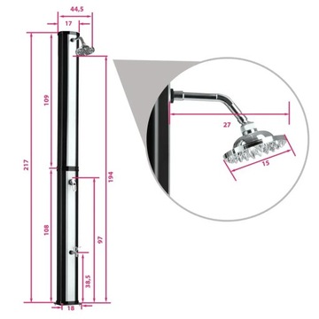 Ofanto солнечный душ 35 л