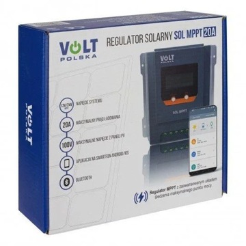 Контроллер солнечной батареи SOL MPPT 20А (100В) 12/24В+ЖК+Bluetooth 3IPSMPPT20 Вольт