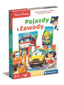 Puzzle układanka Uczę się bawiąc Pojazdy i Zawody