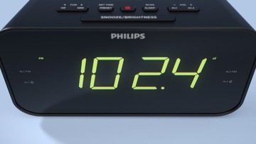 РАДИО БУДИЛЬНИК ЧАСЫ БУДИЛЬНИК FM ЖК-дисплей PHILIPS LOUD LED